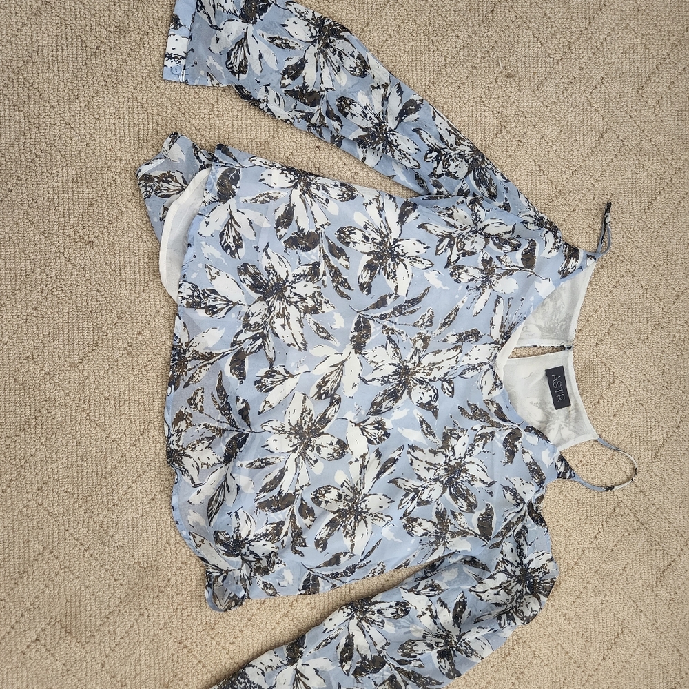Astr Blue Crop Top